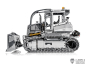 Preview: Lesu Ketten Planierraupe, Bulldozer, 850, 1:14, Baukasten