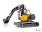 Preview: Lesu kompakter Ketten Bagger MC15, Bausatz gelb lackiert