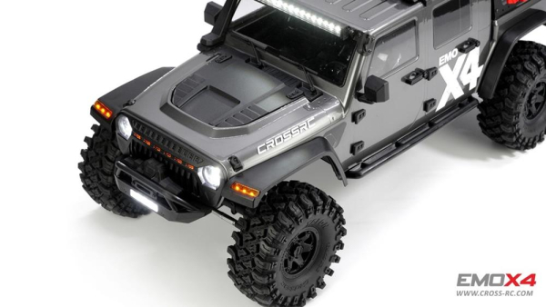 Preview: CROSS-RC Crawler EMO X4, 4x4, 1:8, RTR, silber Preview: CROSS-RC Crawler EMO X4, 4x4, 1:8, RTR, silber