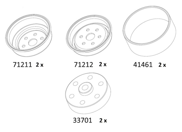 CROSS-RC TC6 Felgen, 2 Stück