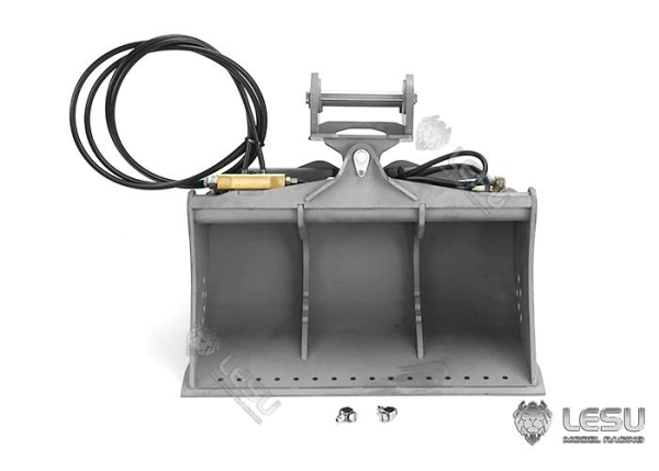 Preview: Schwenkbarer Grabenraumlöffel für Lesu Ketten Bagger C374F