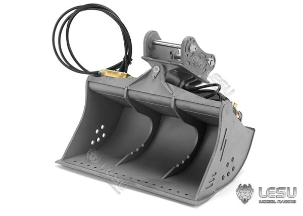 Preview: Schwenkbarer Grabenraumlöffel für Lesu Ketten Bagger C374F