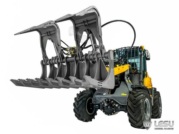 Preview: Schaufel mit hydraulischem Greifer für Lesu Mini Radlader MCL8
