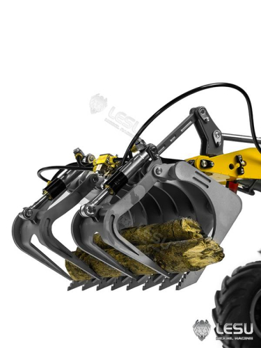 Preview: Schaufel mit hydraulischem Greifer für Lesu Mini Radlader MCL8