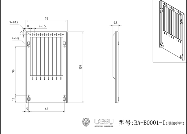 Schutzgitter Kabine für Lesu Ketten Bagger C374F