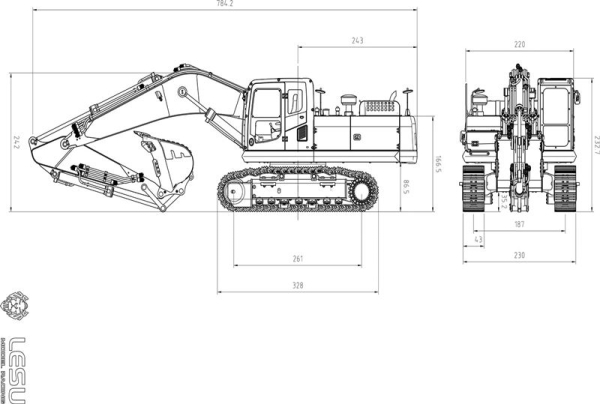 Lesu Ketten Bagger PC360, ARTR