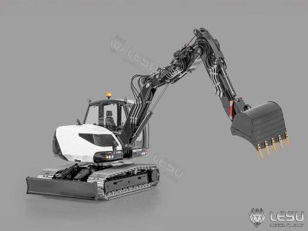 Lesu kompakter Ketten Bagger MC15, ARTR weiß lackiert