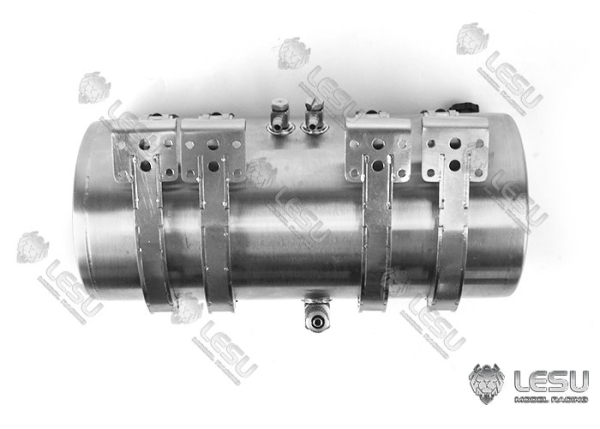 Preview: Hydrauliktank aus Edelstahl, halbrund, 130mm