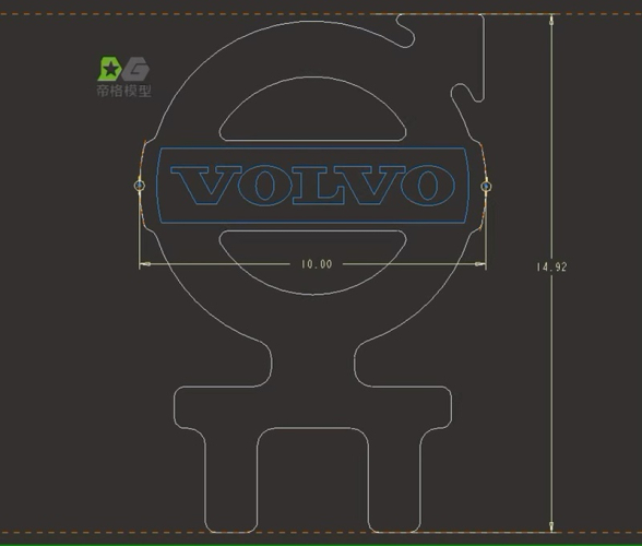 Beleuchtetes Logo aus Acryl, Variante V