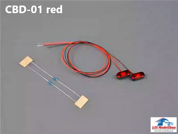 Seitenmarkierungsleuchten rot für Tamiya LKW, LM