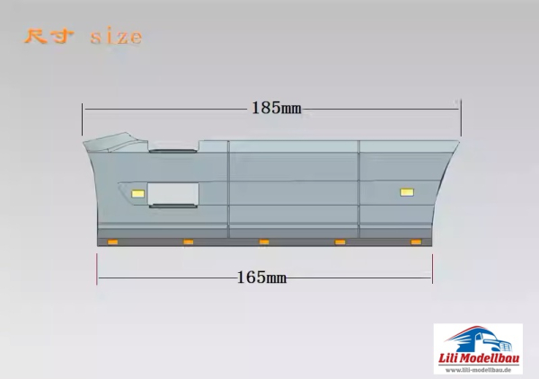 Seitenverkleidung für den Tamiya Volvo FH16 4x2/4x4