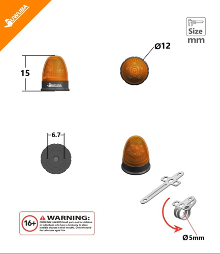 Preview: Rundumleuchten orange, 1:14, 04Y