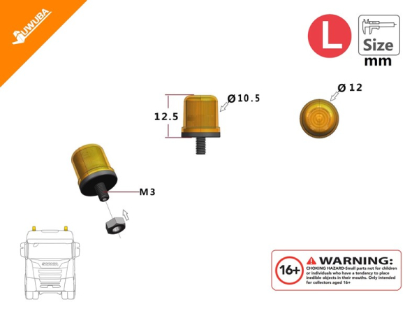 Preview: Rundumleuchten orange, 1:14, 02L