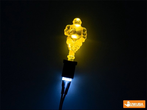 Preview: Beleuchtetes Mini Reifenmännchen, 1:14, gelb