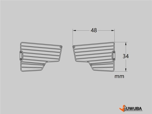 Preview: Frontscheinwerfergitter für den Tamiya MB Arocs, silber Preview: Frontscheinwerfergitter für den Tamiya MB Arocs, silber