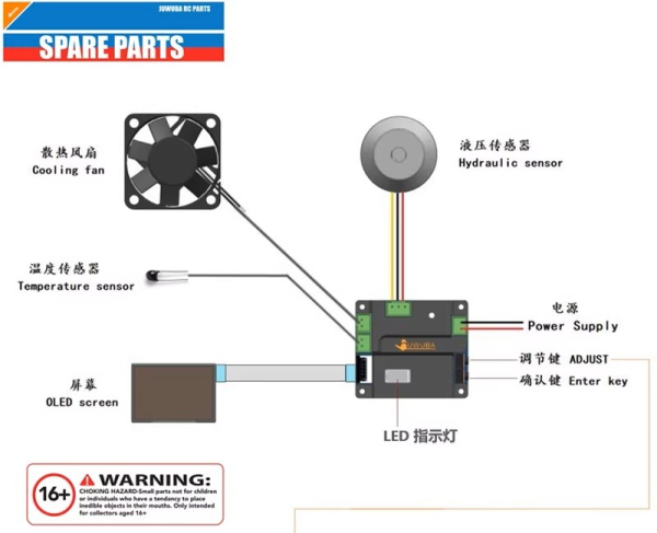 Preview: Drucksensor für LCD Bildschirm Anzeigeinstrument in 1:14 Preview: Drucksensor für LCD Bildschirm Anzeigeinstrument in 1:14