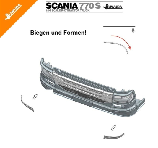 Preview: Aufkleber Scheinwerferblenden Tamiya Scania 770S