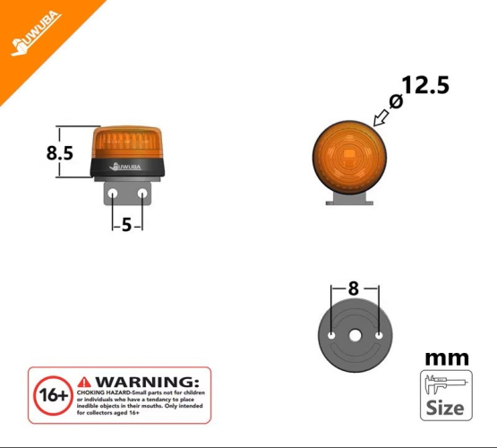 Preview: Rundumleuchten orange, 1:14, 03D
