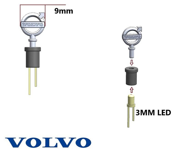 Preview: Showlicht Innenraum / Armaturenbrett Tamiya Volvo, bunt