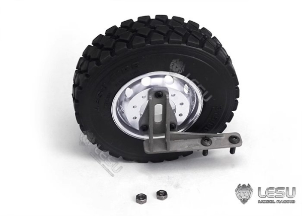 Reserveradhalter mit Rad für Lesu Abrollmulde