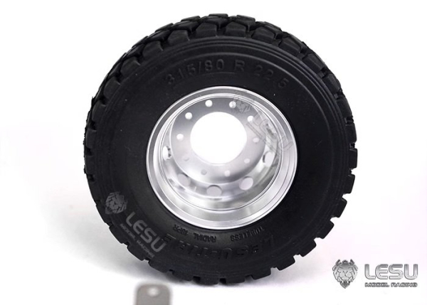 Reserveradhalter mit Rad für Lesu Abrollmulde