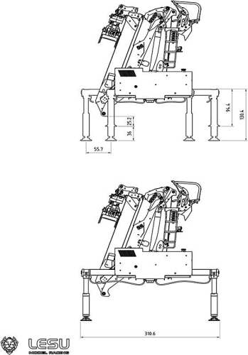 Lesu Holzladekran als RTR in 1:14