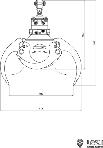 Lesu Holzladekran als RTR in 1:14