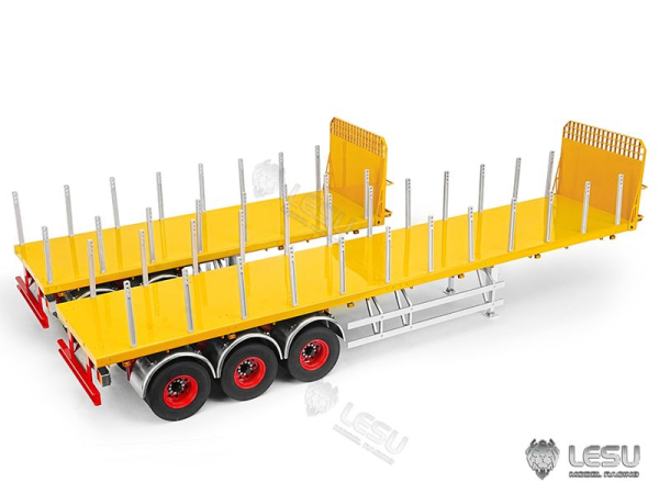 Lesu Flachbett Auflieger 20 Fuß, 2 Achsen, Bausatz unlackiert