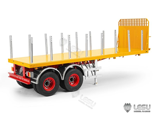 Lesu Flachbett Auflieger 20 Fuß, 2 Achsen, Bausatz unlackiert