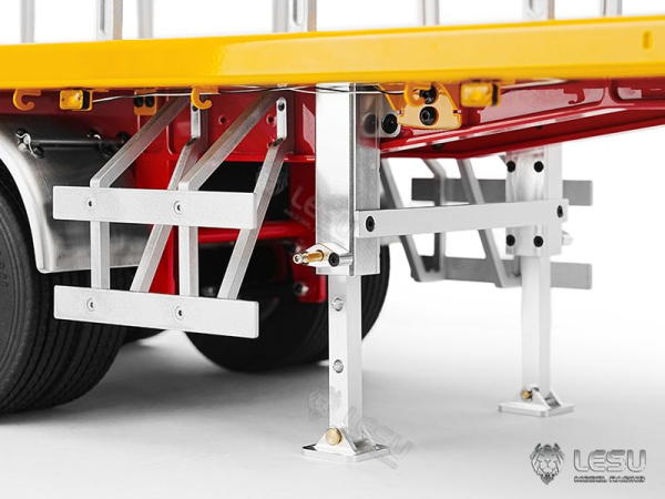 Lesu Flachbett Auflieger 20 Fuß, 2 Achsen, Bausatz unlackiert