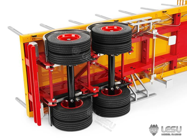 Lesu Flachbett Auflieger 20 Fuß, 2 Achsen, Bausatz unlackiert