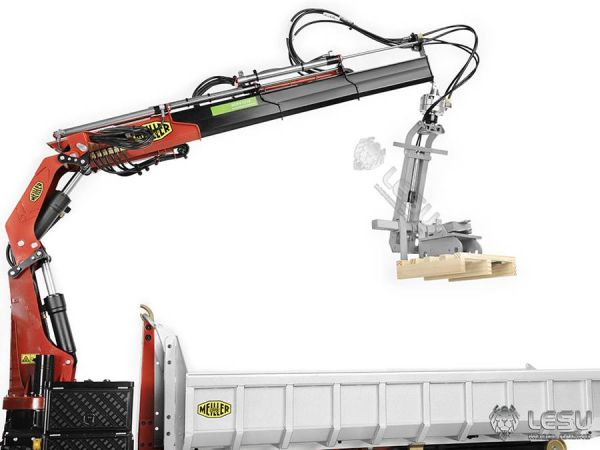 Lesu Palettengabel mit Rotationsantrieb für LKW Ladekran 1:14