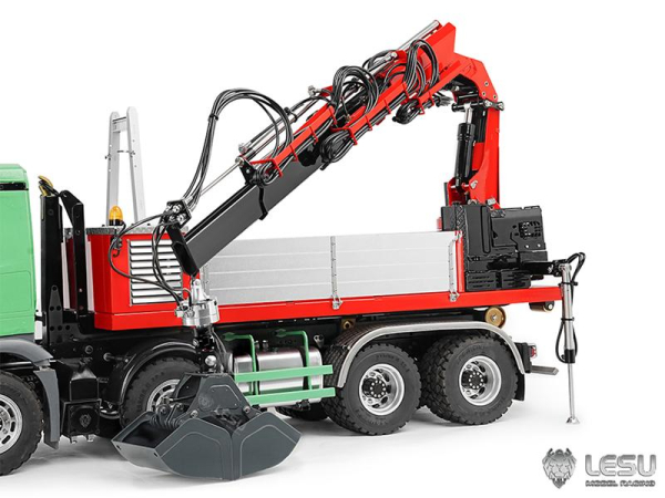 Lesu Zweischalen Greifer mit Rotationsantrieb für LKW Ladekran 1:14
