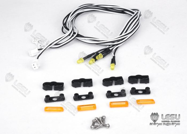 Preview: Seitenmarkierungsleuchten gelb für Tamiya LKW, C