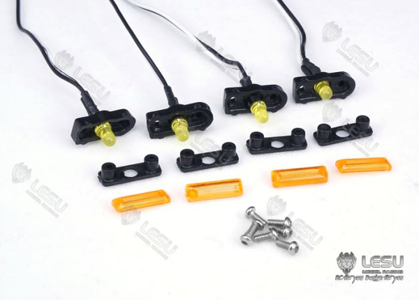 Preview: Seitenmarkierungsleuchten gelb für Tamiya LKW, C