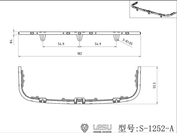 Front LED Light Bar Tamiya Scania 770S