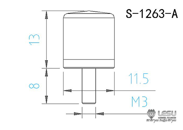 Preview: Rundumleuchten orange für Tamiya LKW, Var. A