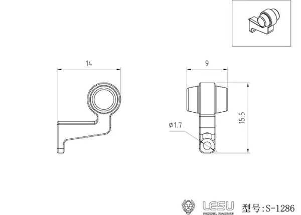 Preview: Seitenbegrenzungsleuchten, Umrissleuchten für Tamiya LKW, B
