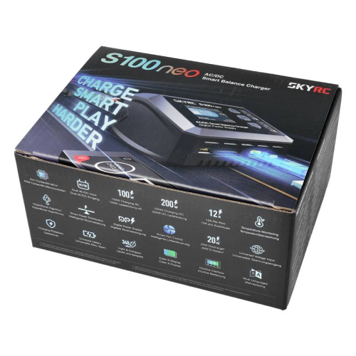 Preview: SkyRC Ladegerät S100 Neo, LiPo 1-6s, 10A, 100W, AC Preview: SkyRC Ladegerät S100 Neo, LiPo 1-6s, 10A, 100W, AC