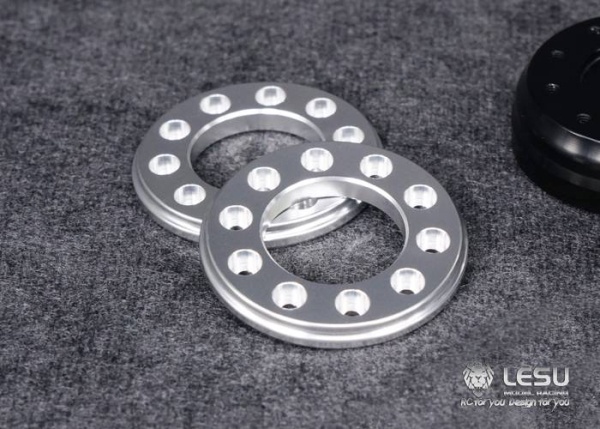 Aluminium Felgen Front, breit, 10 Loch, Kugellager, für Lesu Achse, schwarz