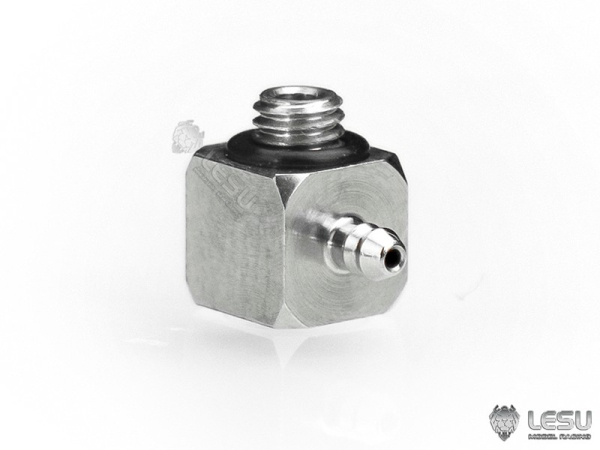 Preview: Hydraulik Anschluss 90°, M3 auf 2mm Schlauch