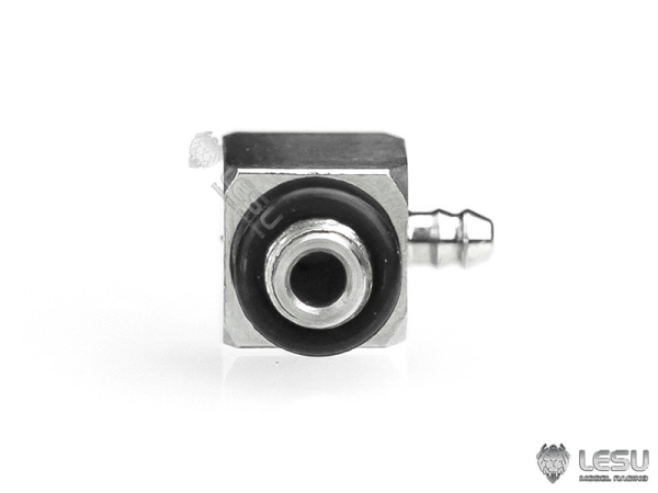 Preview: Hydraulik Anschluss 90°, M3 auf 2mm Schlauch