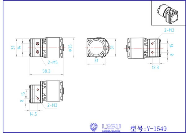 Preview: Hydraulikpumpe mit Motor und Regler, bidirektional