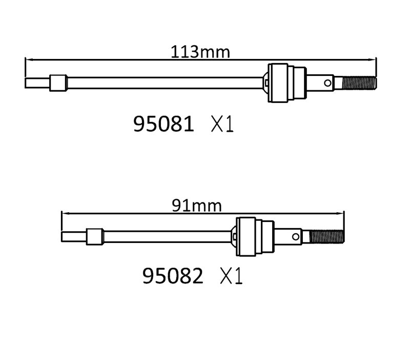 CVD's Frontachse für CROSS-RC FC6 6x6