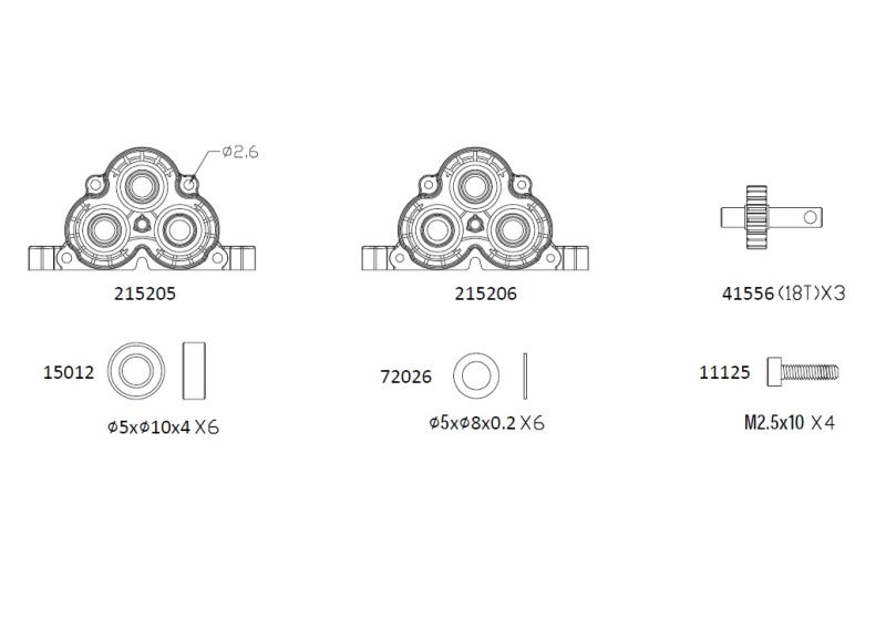 CROSS-RC EMO Verteilergetriebe