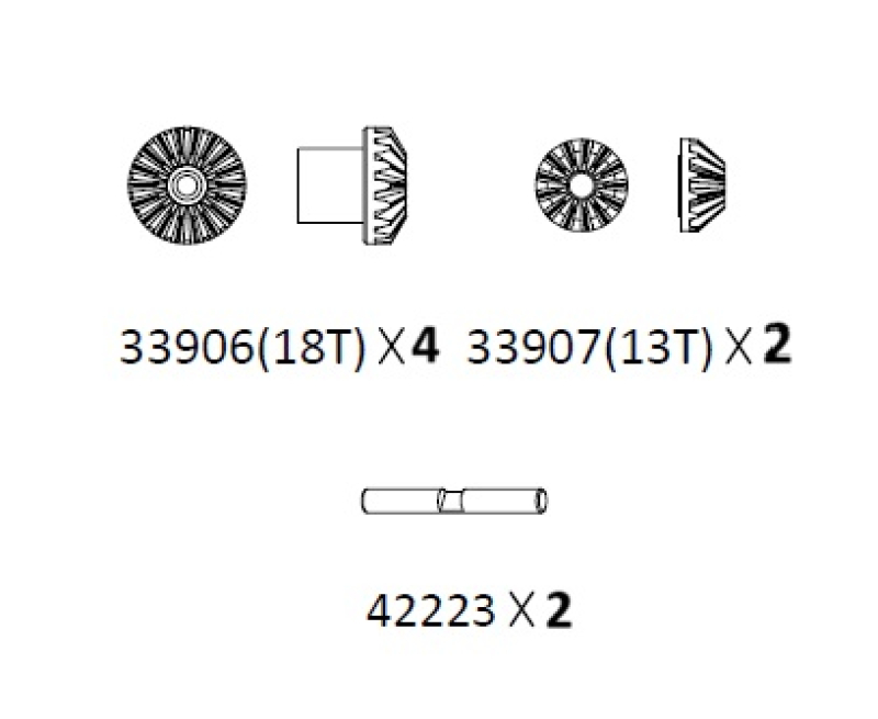 CROSS-RC Achsdifferential für EMO Modelle