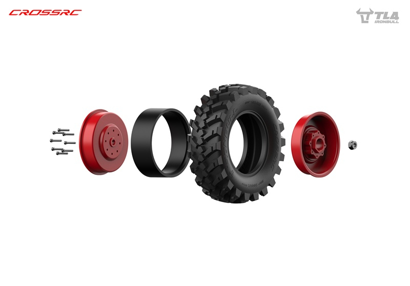 CROSS-RC TL4 Kit zur Umrüstung auf Zwillingsräder Frontachse