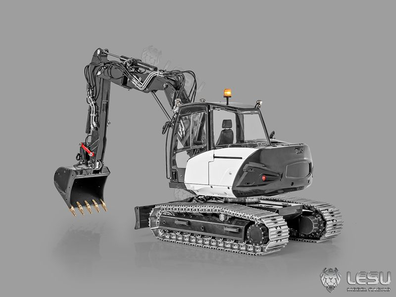 Lesu kompakter Ketten Bagger MC15, ARTR weiß lackiert