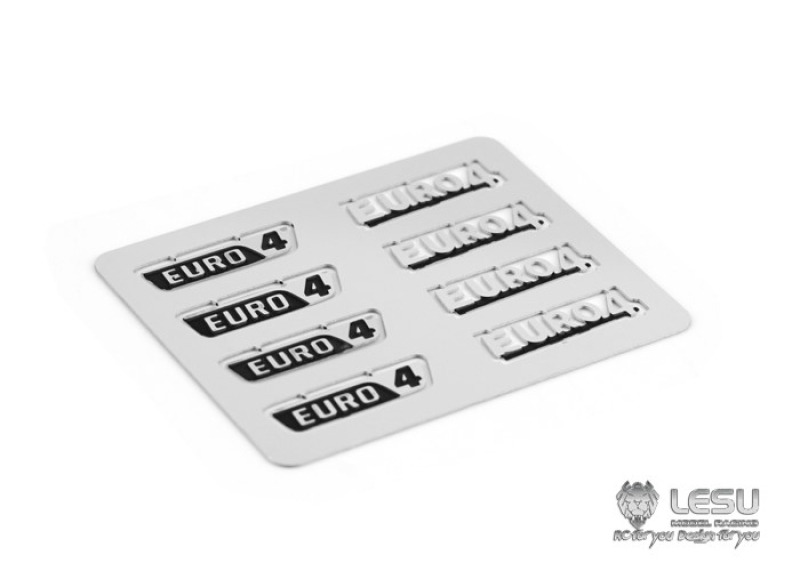 Decals "EURO4" aus Aluminium für Tamiya Trucks