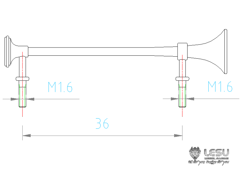 Lufthörner Attrappen für amerikanische Tamya Trucks